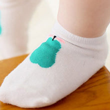 newborn baby infant unisex ankle socks pear print cotton anti slip socks crib shoes J4U66