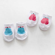 newborn baby infant unisex ankle socks pear print cotton anti slip socks crib shoes J4U66