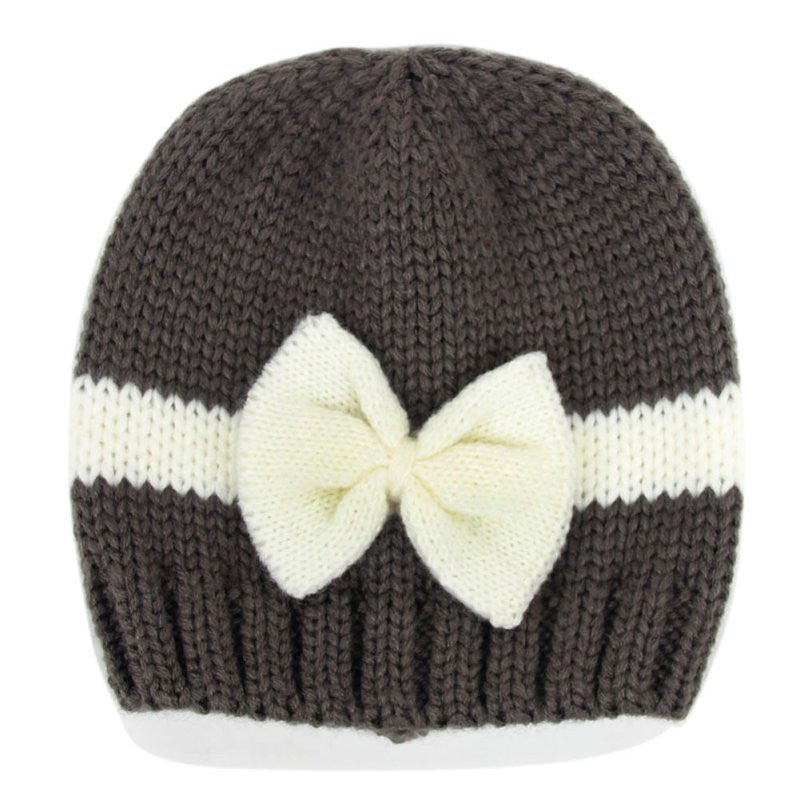 newborn baby kids girls boys lovely bowknot knitted crochet cap warm hat pography props caps J4U66