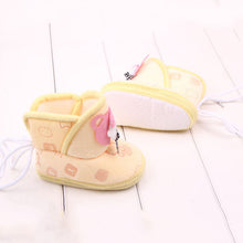 newborn boys girls cartoon prewalker fleece boots baby indoorcrib shoes J4U66