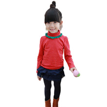 Newborn Kid Child Girl Flower Rim Turtleneck Tops Shirt T-Shirt Baby Outfits  J4U66