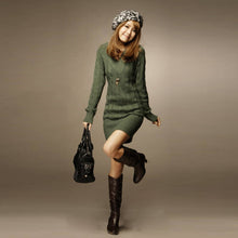 Newest Women Long Sleeve Knit BodyCon Slim Party Sweater Mini Dress Best P1 J4U66