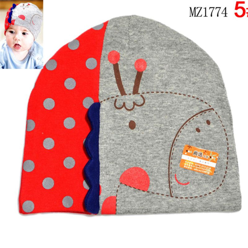 Newest style 100% cotton children cartoon baby knitted hat 6 to 10 Months child kids baby hat J4U66