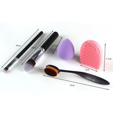 Newly Design 3pcs Makeup Brushes Toothbrush Oval Brush Foundation Brushes+ Cosmetic Puff J4U66