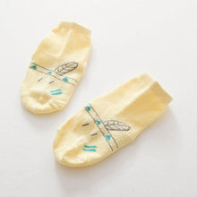 Nice Baby Cartoon Yellow/Pink Cotton Blend Ankle Slipper Anti Slip Soft Socks 0-4 Y J4U66