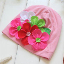 nice kids baby girls lovely headwear big 3d flower beanies cap hats po dress 3m 4y J4U66
