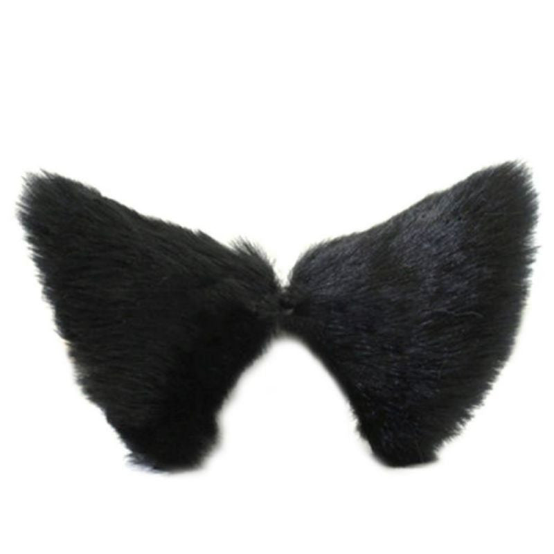 night party club ball wearing deacorate cat fox fur ear pattern hairclip bell J4U66