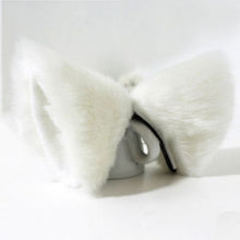 night party club ball wearing deacorate cat fox fur ear pattern hairclip bell J4U66