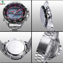North Digital Sport Watch Men Fashion MultifunctionWristwatch Military Waterproof Round Alarm Quartz Sport Watch Men J4U66