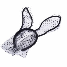 Novelty Mask Bunny Ears Veil Rabbit Ear Headbands Adult Sexy Black Eye Hair Accessories Women Lace Sexy Hair Band Halloween Acc J4U66