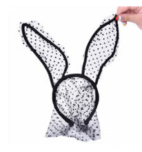 Novelty Mask Bunny Ears Veil Rabbit Ear Headbands Adult Sexy Black Eye Hair Accessories Women Lace Sexy Hair Band Halloween Acc J4U66