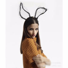 Novelty Mask Bunny Ears Veil Rabbit Ear Headbands Adult Sexy Black Eye Hair Accessories Women Lace Sexy Hair Band Halloween Acc J4U66