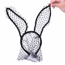 Novelty Mask Bunny Ears Veil Rabbit Ear Headbands Adult Sexy Black Eye Hair Accessories Women Lace Sexy Hair Band Halloween Acc J4U66