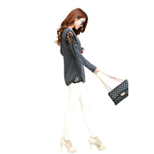 o neck long sleeve women t-shirts lace hollow out irregular hem women tops base tee blusas plus size black dark gray J4U66