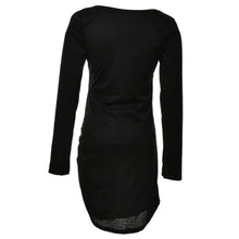 O-Neck Women Black Dress Sexy Bandage Short Dresses for Women Long Sleeve Plus Large Size Office Dress J4U66
