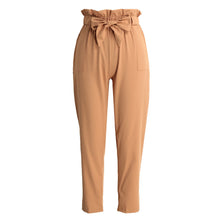 ol chiffon high waist harem pants women stringyselvedge style casual loose pants solid black trousers J4U66