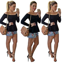 Off Shoulder Women Blouses Sexy VShirt Chiffon Solid Plus Size Ladies Blouse Casual Tops Clothing Tank Shirts J4U66