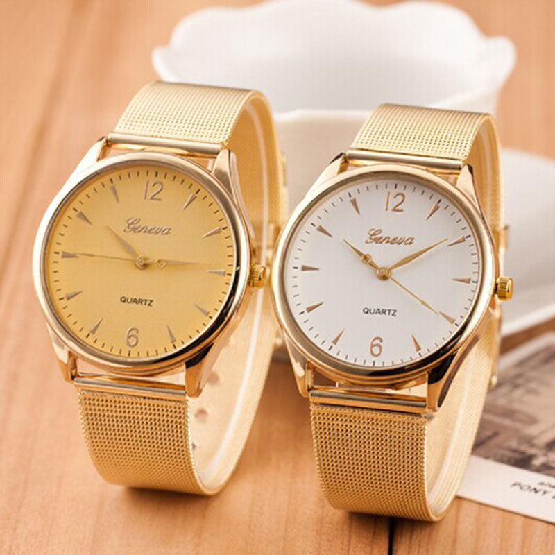 Onfine Gofuly Whale ping Scolour Puscard Fashion Women Classic Gold Quartz Stainless Steel Wrist Watch  J4U66
