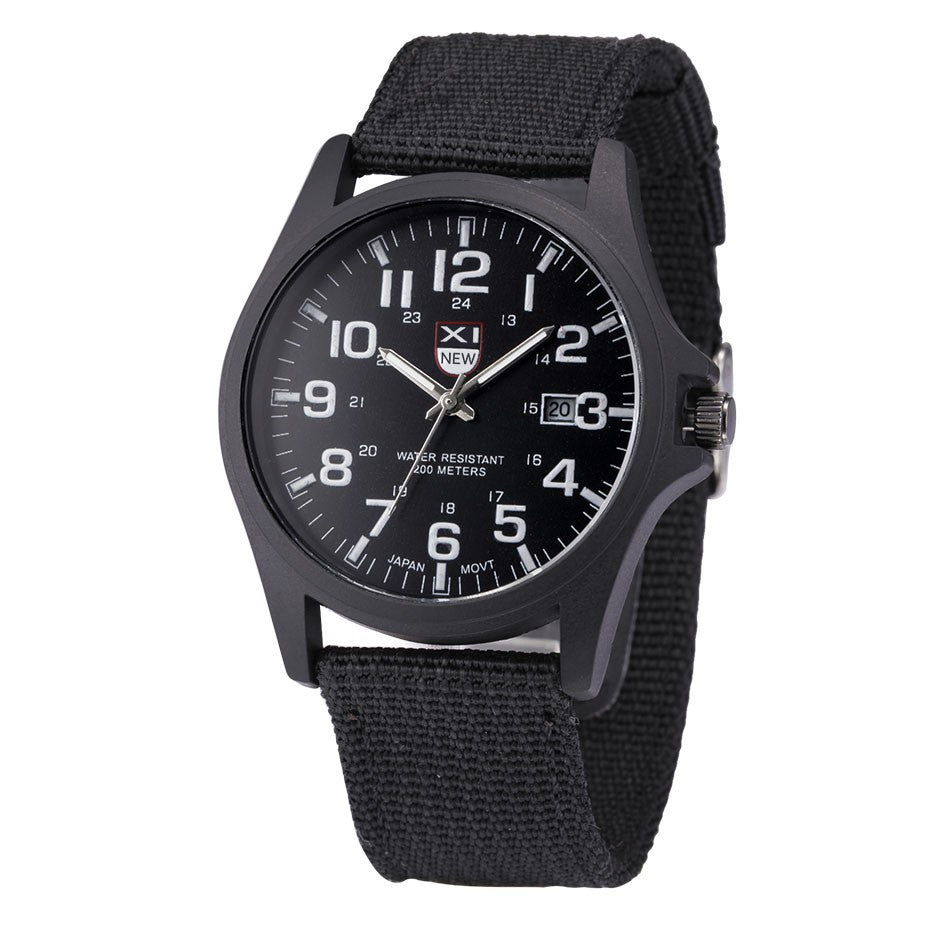Outdoor Mens Date Stainless Steel Military Sports Analog Quartz Army Wrist Watch J4U66