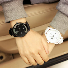 PU leather Brand Watches fashion design unisex Men and Women Quartz Analog Wrist Watch Relojes Relogio Feminino  J4U66