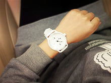 PU leather Brand Watches fashion design unisex Men and Women Quartz Analog Wrist Watch Relojes Relogio Feminino  J4U66