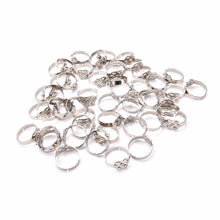 Pad Diy Silver -Plated Ring Blanks Glue On Cabochon Rings Base Anillo Adjustable RingFindings Material For Handmade J4U66