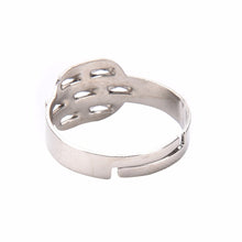 Pad Diy Silver -Plated Ring Blanks Glue On Cabochon Rings Base Anillo Adjustable RingFindings Material For Handmade J4U66