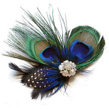 peacock feather rhinestone hairpin hairclips dance party wedding hair band wear J4U66