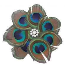 peacock feather rhinestone hairpin hairclips dance party wedding hair band wear J4U66