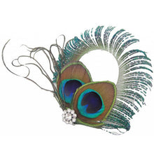 Peacock Feather Rhinestone Hairpin Hair Clips Dance Party Wedding Hair Band Wear J4U66
