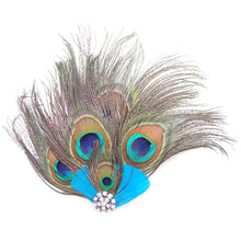 peacock feather rhinestone hairpin hairclips dance party wedding hair band wear J4U66