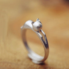 personality stereo animal5 sterling silver ring matting adjustable ring jewelry for women girls bride wedding party J4U66