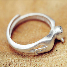 personality stereo animal5 sterling silver ring matting adjustable ring jewelry for women girls bride wedding party J4U66