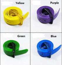 Plastic Belt Friendly Candy Multi Color Silicone Rubber Leather Belt Smooth Buckle For Women Men Width 3.5CM Long 102CM J4U66