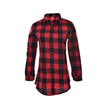 Plus Size M-2XL Long Shirts Single Breasted Plaid Cotton Shirt Wild Casual Streetwear Shirt Women Blouse J4U66