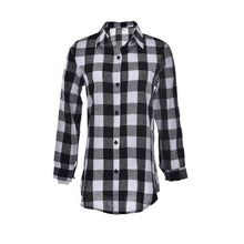 Plus Size M-2XL Long Shirts Single Breasted Plaid Cotton Shirt Wild Casual Streetwear Shirt Women Blouse J4U66