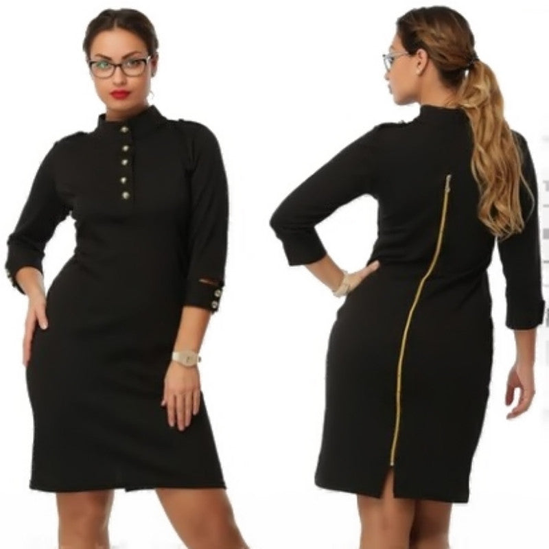 plus size sexy long sleeve casual dress women evening party midi dress clubwear J4U66