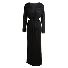 plus size sexy women maxi dress plunge v neck cut out long sleeve bodycon long party dresses vestidoxxxl J4U66