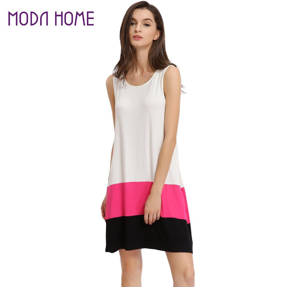plus size women casual dresses round neck sleeveless pocket dress patchwork sexy party mini dress vestido de festa J4U66