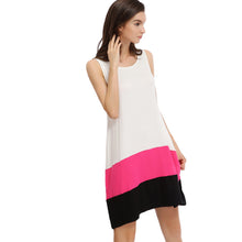 plus size women casual dresses round neck sleeveless pocket dress patchwork sexy party mini dress vestido de festa J4U66