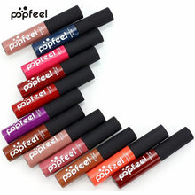 Popfeel 12 Color Liquid Matte Lipstick Set Nude Lip Gloss Cream Baby Lip Balm Lasting Professional Brand Makeup Korean Cosmetic J4U66