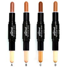 Popfeel Makeup Concealer Double-ended 2 in1 Contour Stick Contouring Highlighter Bronzer Create 3D Face Makeup Full Cover J4U66