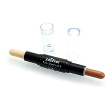 Popfeel Makeup Concealer Double-ended 2 in1 Contour Stick Contouring Highlighter Bronzer Create 3D Face Makeup Full Cover J4U66