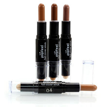 Popfeel Makeup Concealer Double-ended 2 in1 Contour Stick Contouring Highlighter Bronzer Create 3D Face Makeup Full Cover J4U66
