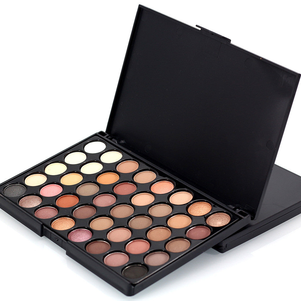 Popfeel Professional EyeShadow Palette Set 40 Colors Powder Pigment Mineral Cosmetic Set Long-lasting Shimmer/ Matte Eye Shadow J4U66