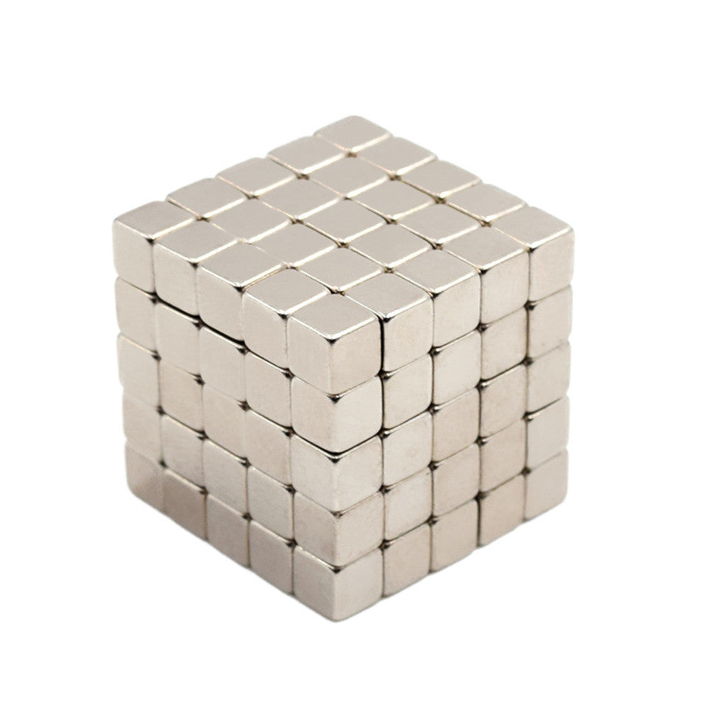 kids toys 5mm neodymium magnetic cube diy puzzle set 3d magnet puzzle forchildren 1pieces silver magnetic balls J4U66