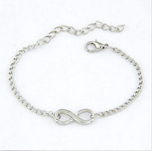 Popular Plating Gold Metal Cross Infinite Bracelet & Bangle Charm chain bracelets Jewelry For Women J4U66