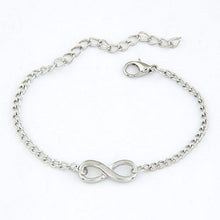Popular Plating Gold Metal Cross Infinite Bracelet & Bangle Charm chain bracelets Jewelry For Women J4U66
