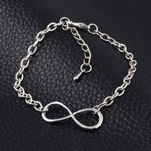 Popular Plating Gold Metal Cross Infinite Bracelet & Bangle Charm chain bracelets Jewelry For Women J4U66