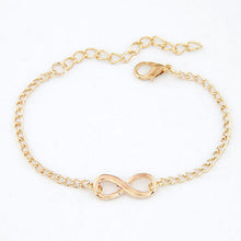 Popular Plating Gold Metal Cross Infinite Bracelet & Bangle Charm chain bracelets Jewelry For Women J4U66